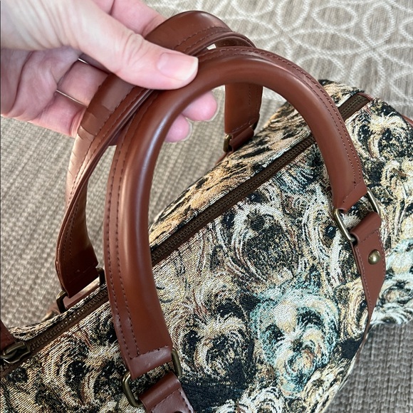 Bradford Exchange Constant Companion Yorkie Yorkshire Terrier Print Tapestry Bag - Picture 6 of 11